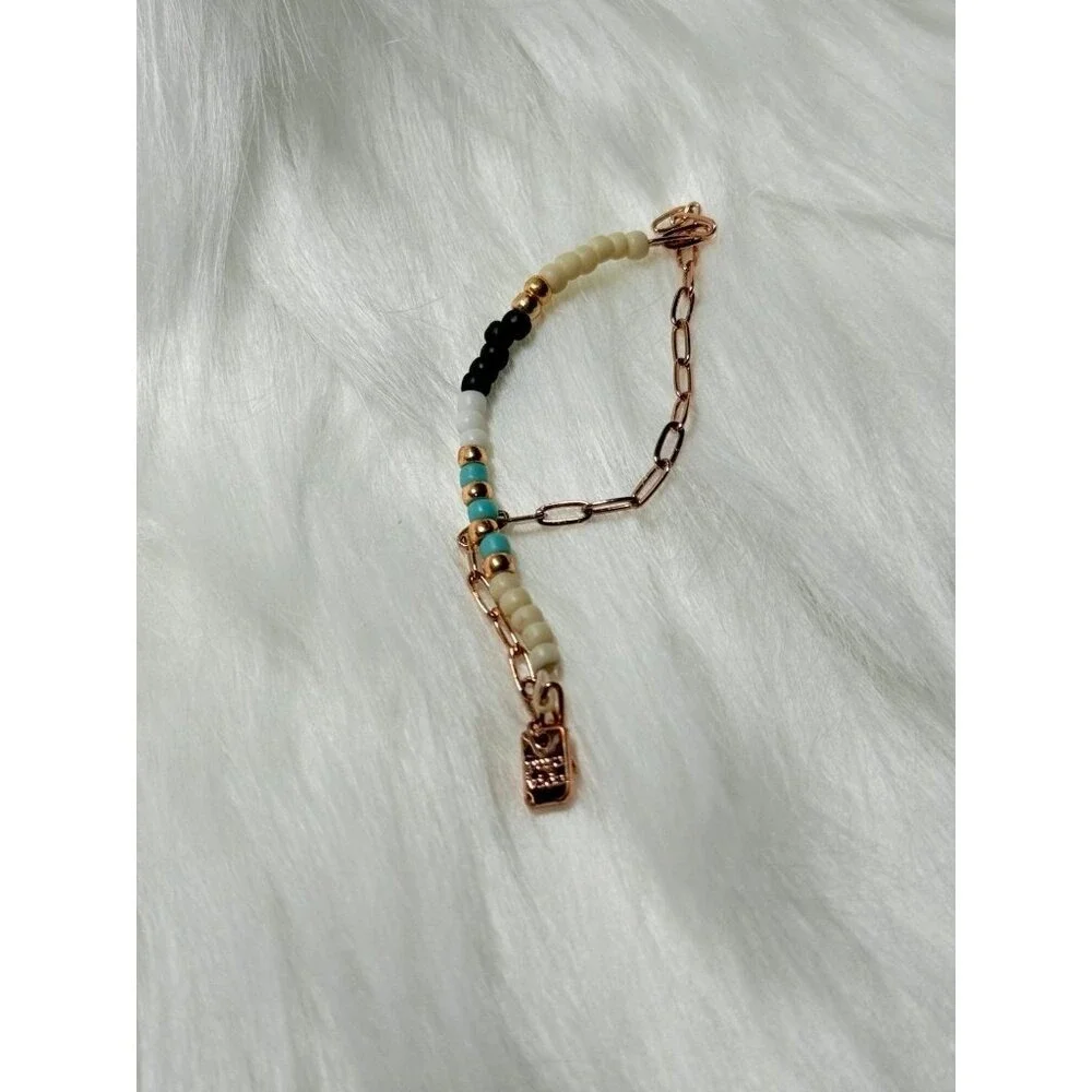 Pura Vida Rose‎ Gold Beaded Stretch Bracelet